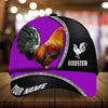 Maxcorners Premium Metal Curve Rooster 3D Multicolor Personalized Cap