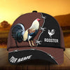 Maxcorners Multicolor Rooster Customized Name Cap