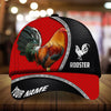 Maxcorners Premium Metal Curve Rooster 3D Multicolor Personalized Cap