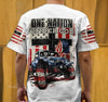 Maxcorners One Nation Under God Jeep Cross White Jersey Shirt