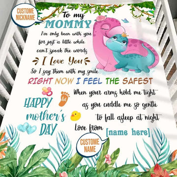 Maxcorners Mother's Day Right Now I Feel The Safest Personalized Name Blanket