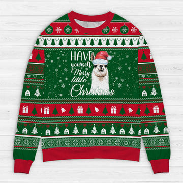 Maxcorners Llama Have Yourself Merry Little Christmas Sweater