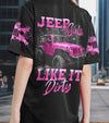Maxcorners Personalized Jeep Girls Like It Dirty Pink Jeep Jersey Shirt
