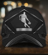 Maxcorners Basketball Player Sliver Black Personalized Name All Over Printed Cap