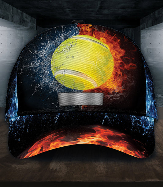 Maxcorners Tennis Fire Personalized All Over Printed Cap