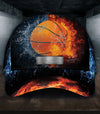 Maxcorners Basketball Fire Personalized Name All Over Printed Cap