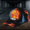 Maxcorners Basketball Fire Personalized Name All Over Printed Cap
