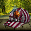 Maxcorners Basketball USA Flag Personalized Name All Over Printed Cap