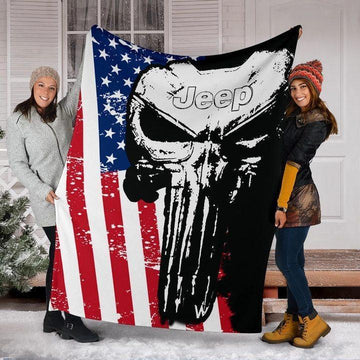 Maxcorners Soft Throw Jeep Skull Bones Winter Blanket
