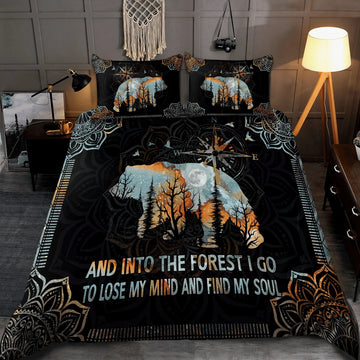 Maxcorners Bear Into The Forest Blanket