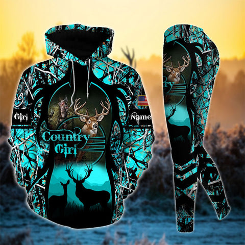 Max Corner Premium Deerhorn Country Girl Personalized 3D Style 8 Combo Hoodie & Legging Set