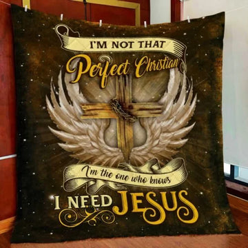 Maxcorners  I Need Jesus Quilt - Blanket