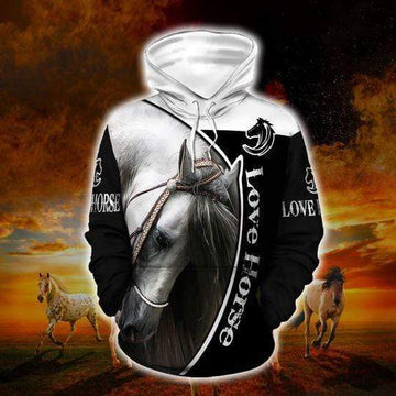 Maxcorners Love Horse Black & White