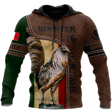 Maxcorners Rooster Sculpture All Over Printed Unisex Deluxe Hoodie