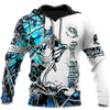 Maxcorners Bass Fishing Sport Blue Camo Tattoo