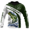 Maxcorners Custom Name Bass Fishing Green