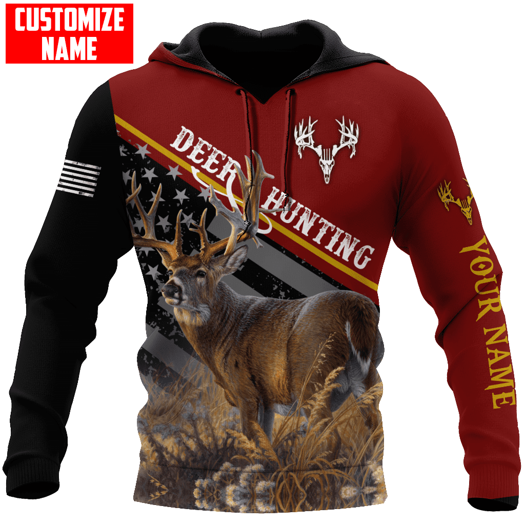 Maxcorners Customized Name Deer Hunting 9 3D Design All Over Printed