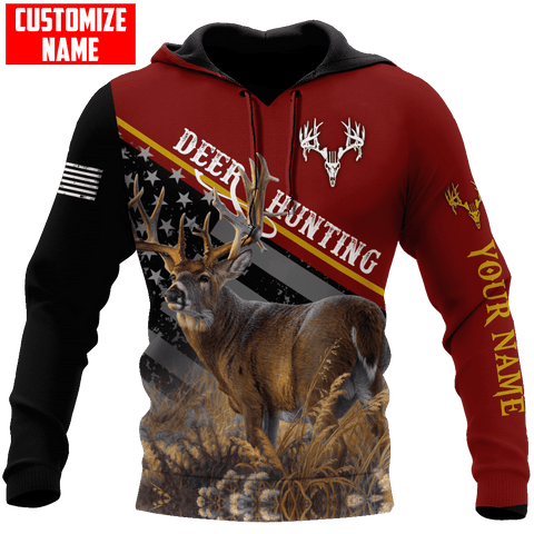 Maxcorners Customized Name Deer Hunting 9 3D Design All Over Printed