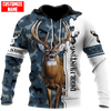 Maxcorners Deer Hunting Personalized Name 3D Over Printed Hoodie