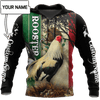 Maxcorners Personalized Name Deep Rooster Unisex Hoodie