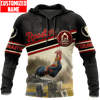 Maxcorners Personalized Rooster Farm Deluxe Hoodie