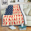 Maxcorners Bowling American Usa Pattern Blanket