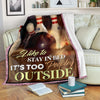 Maxcorners Bowling I Like To Stay In Bed It's Too Peopley Outside Blanket