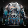 Maxcorners Personalized Wolf Native American Custom Name 3D