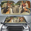 Maxcorners Driving Donkeys All Over Printed 3D Sun Shade