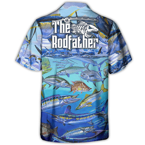 Maxcorners Fishing Undersea The Rodfather Tuna Fish Hawaiian Shirt