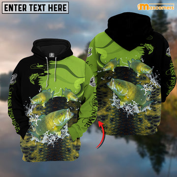 Maxcorners Personalized Three Bass Fishing T-shirt Color8