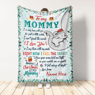 Maxcorners Happy 1st Christmas As My Mommy Personalized Blanket