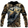 Maxcorners Moose Hunting 3D Over Printed Hoodie