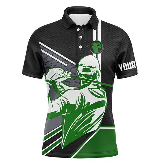 Max Corner Black Mens golf polo shirt custom name golfing gifts, personalized best mens golf wear