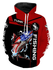 Max Corners Tuna fishing American flag patriotic Custom Name Fishing Hoodie