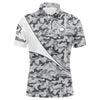 Max Corner Personalized gray camo golf shirt custom name Men golf polo shirts, gifts for golf lovers