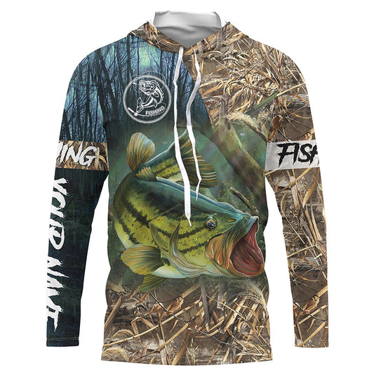 Maxcorners Customize Name Bass Fishing 3D Shirt