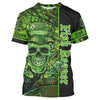 Maxcorners Fish Reaper Green Camo Customize Name UV Fishing Shirts