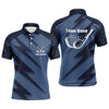 Max Corner Mens golf polo shirt blue lightning custom name and team name golf shirt, golfing gifts