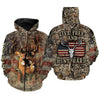 Max Corner "Live Free and Hunt Hard" American Flag Custom Name 3D All over print Shirts Gift For Hunter