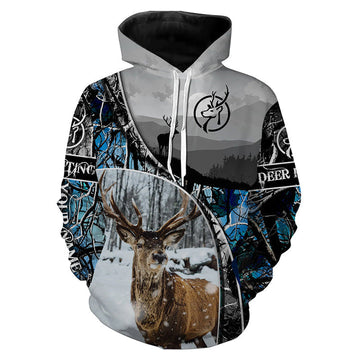 Maxcorners Deer Hunting Camo Custom Name 3D All Over Printed Shirts
