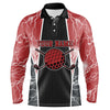 Max Corner Customized Lightning Mens Golf Polo Shirts, Red And Black Golf Shirts For Men, Golf Gifts