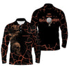 Max Corner Mens Orange Happy Halloween Skull Golf Polo Shirts Spooky Halloween Golf Gift Idea For Men