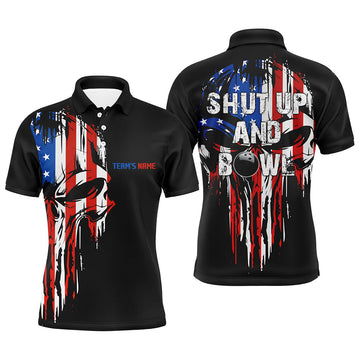 Max Corner Skull Bowling Jersey Shut Up And Bowl Custom Name And Team Shirt