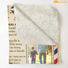 Maxcorners (Photo Inserted) Dad My Hero And Guide - Personalized Blanket - Loving Gift For Family Members