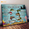 Maxcorners Bass Fishing Canvas God Says You Are