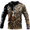 Maxcorners Deer Hunting Camo Caribou 3D Over Printed Hoodie