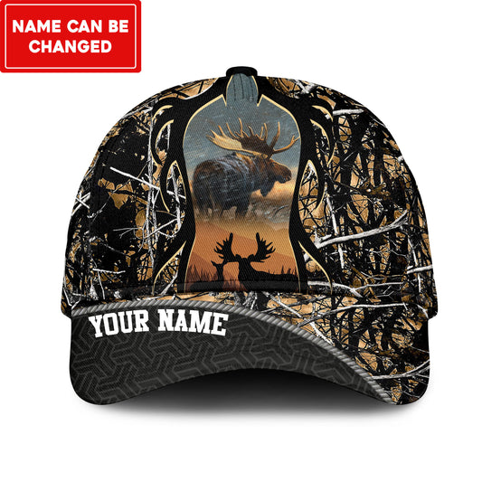 Maxcorners Moose Hunting Multicolor Personalized Cap
