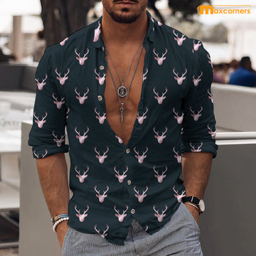 Maxcorners Awesome Deer Casual Shirt PT06