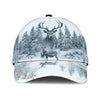 Maxcorners Personalized Name White Deer Hunting Classic Cap HM27